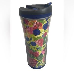 Starbucks Floral Fruit Travel Tumbler Mug Coffee Cup 16 oz 2007 Rare Unique